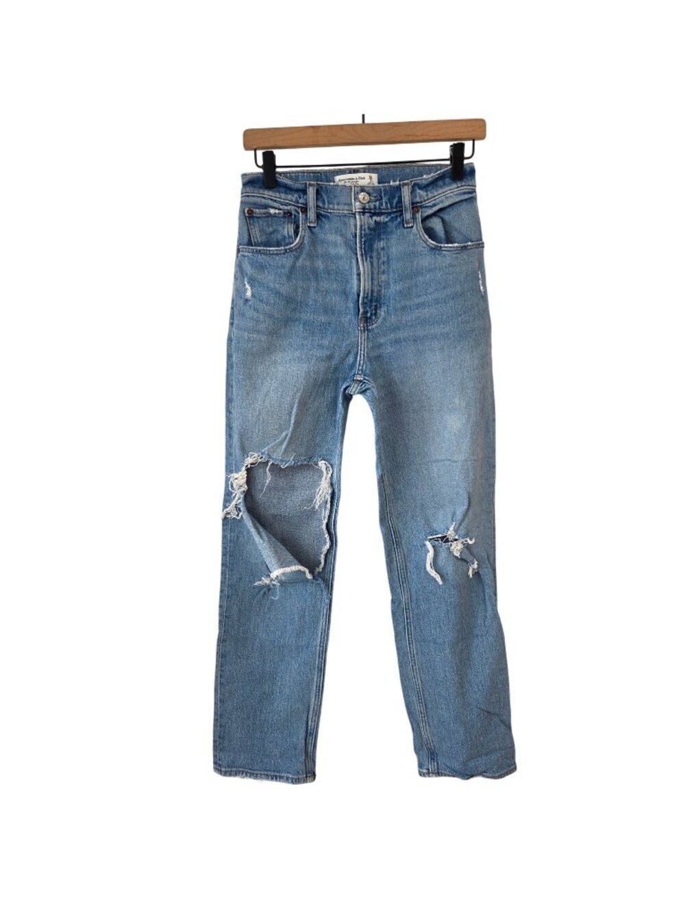 Abercrombie & Fitch 90s Straight Ultra High Rise Jeans Light Wash Women's 26
